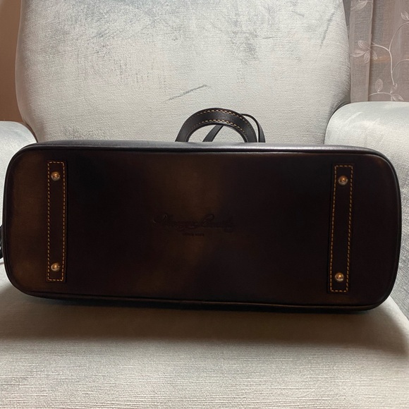 Dooney and Bourke Double Tassel Croc Shoulder Bag approximately 14” x 11” x 5” - Picture 8 of 17